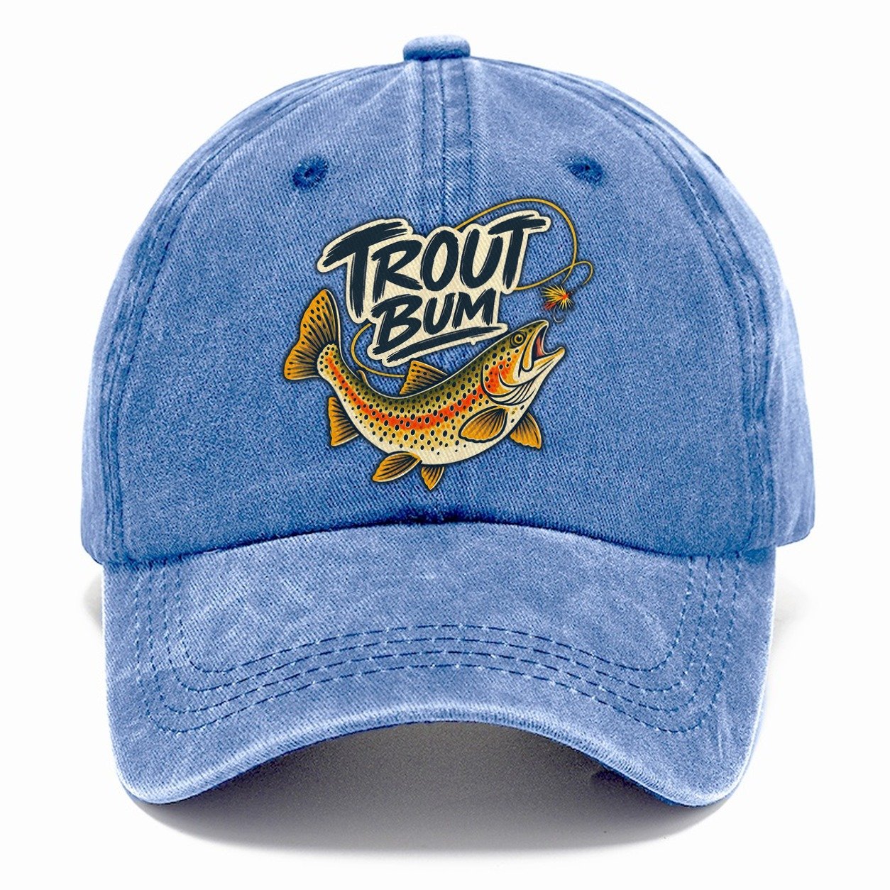 Trout Bum Fishing Elegant Classic Cap – Summer Sky
