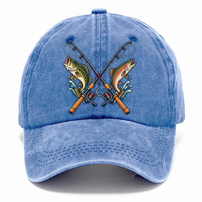 Crossed Rods Fishing Elegant Classic Cap – Summer Sky