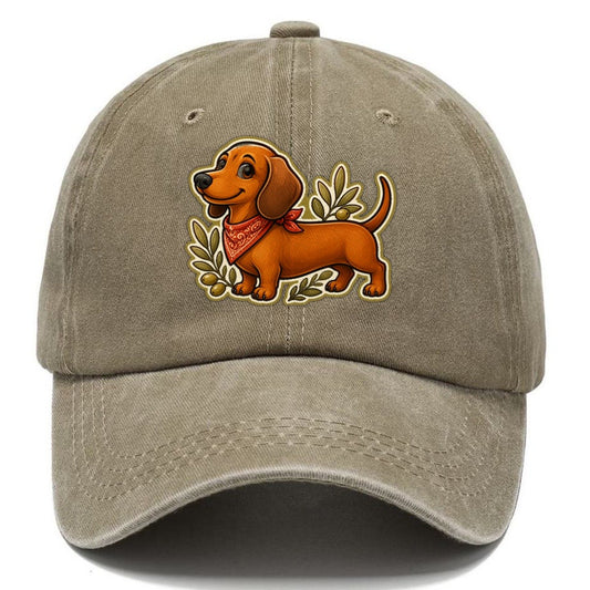 Sweet Sausage Pup Dachshund Classic Cap – Warm Sand