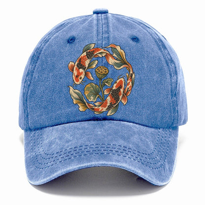 Koi Around Lotus Seedpod Gentle Wild Classic Cap – Summer Sky