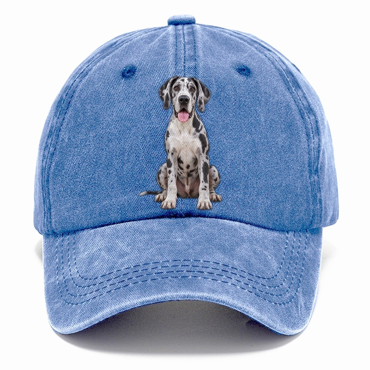 Great Dane Sitting Top Breeds Classic Cap – Summer Sky