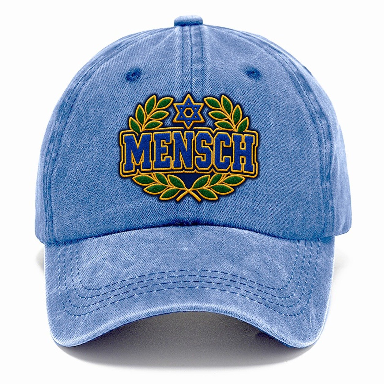Mensch Badge Judaism Heritage Classic Cap – Summer Sky