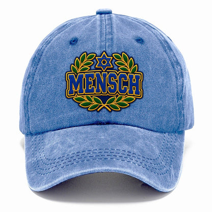 Mensch Badge Judaism Heritage Classic Cap – Summer Sky
