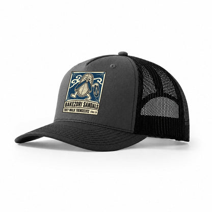 Bakezori Sandals Yokai Night Market Trucker Hat – Dark Grey Black