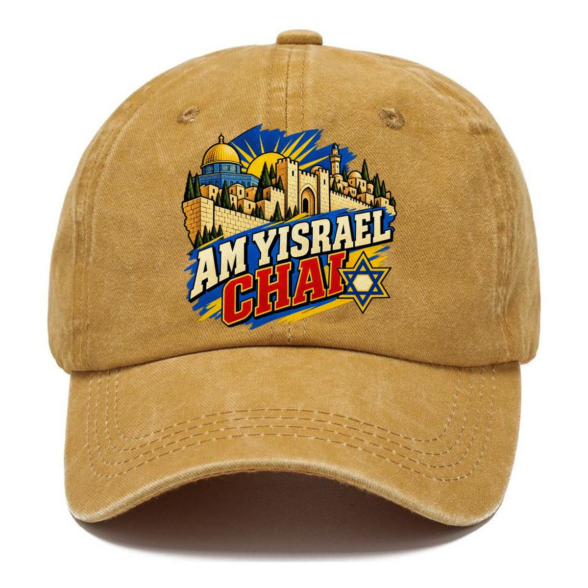 Pop Art Am Yisrael Chai Jerusalem Classic Cap – Golden Harvest