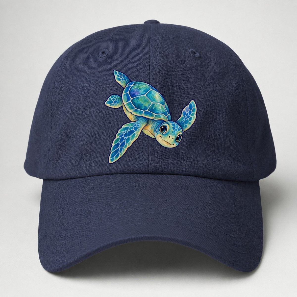 Sea Turtle Downward Glide Sea Sprite Baseball Cap – Twilight Navy