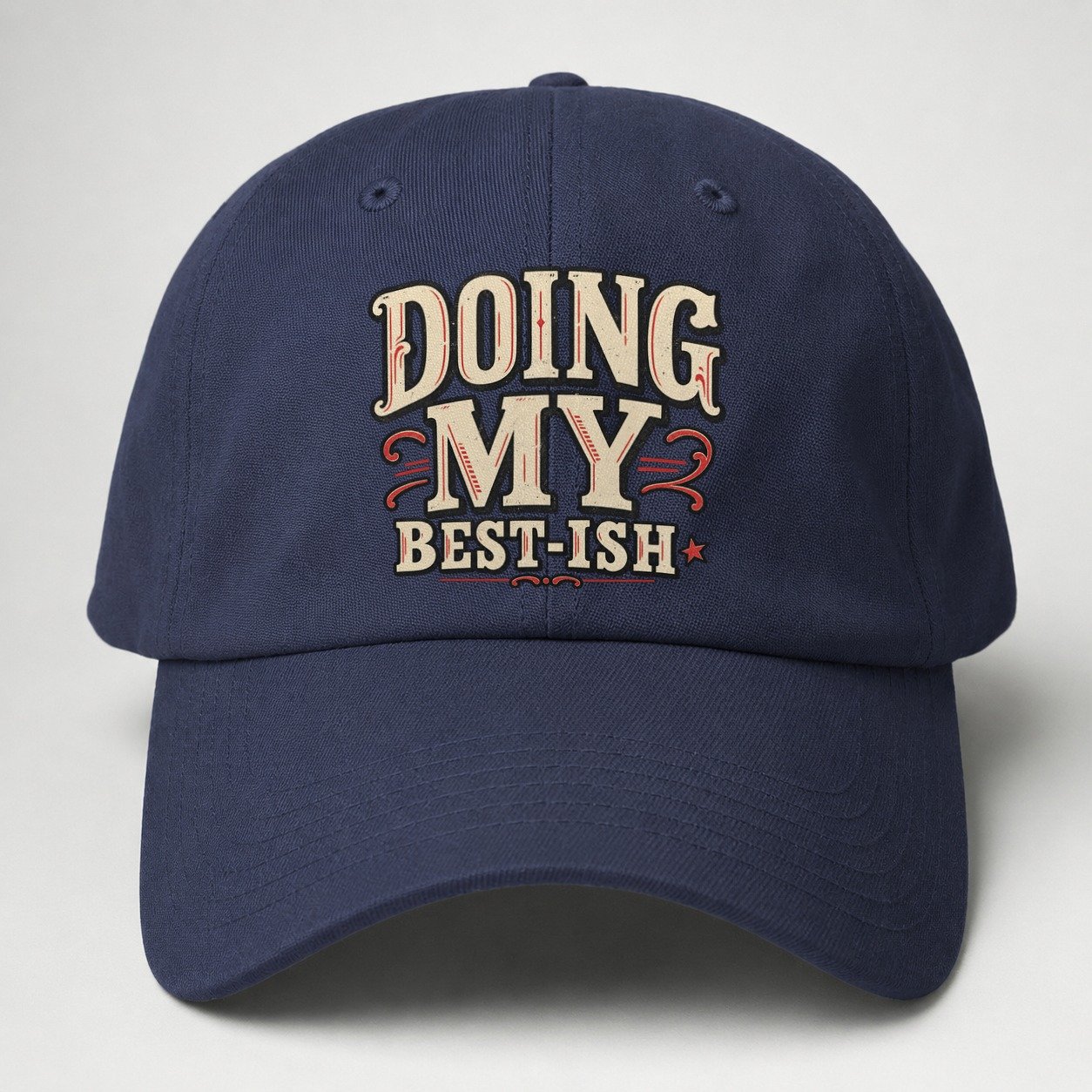 Doing My Best Ish American Wit Baseball Cap – Twilight Navy