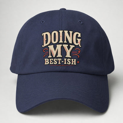 Doing My Best Ish American Wit Baseball Cap – Twilight Navy