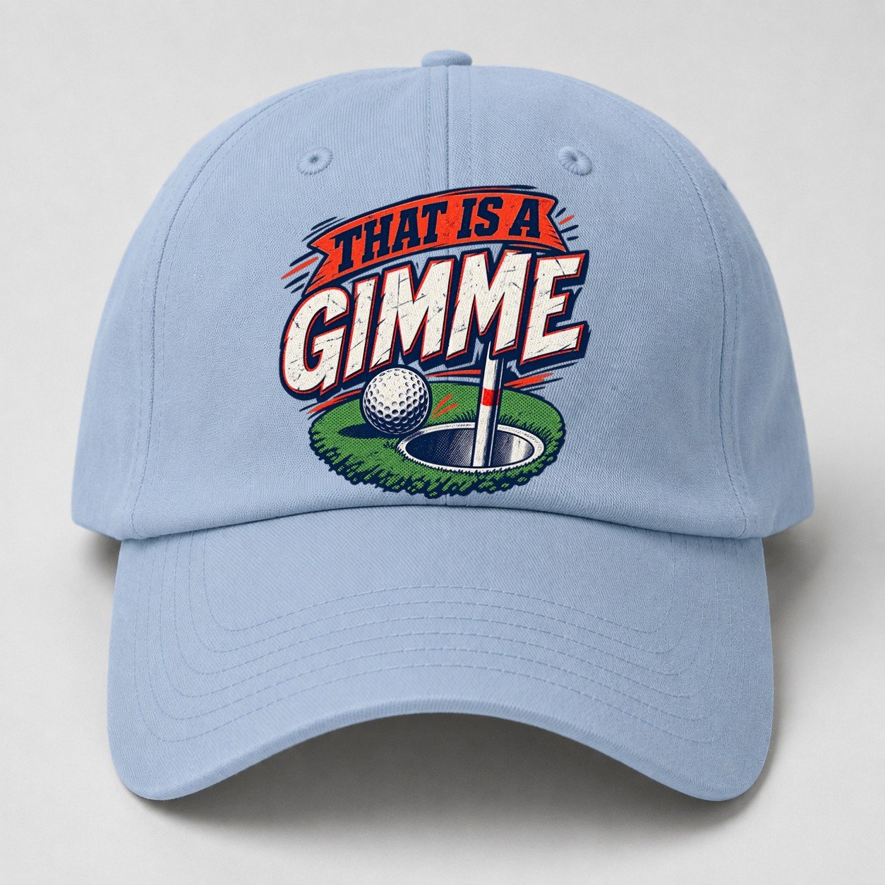 Thats A Gimme Golf Life Baseball Cap – Light Blue