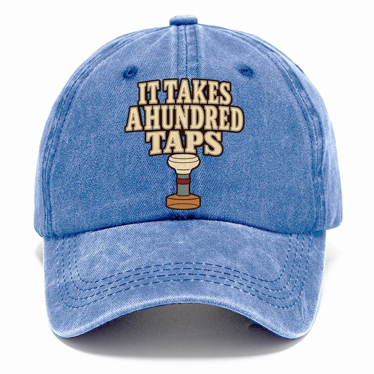 It Takes A Hundred Taps Leathercraft Classic Cap – Summer Sky