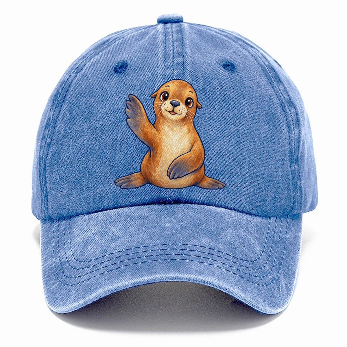 Sea Lion Front Flipper Wave Sea Sprite Classic Cap – Summer Sky