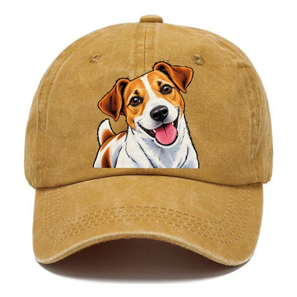 Happy Jack Russell Terrier Portrait Classic Cap – Golden Harvest