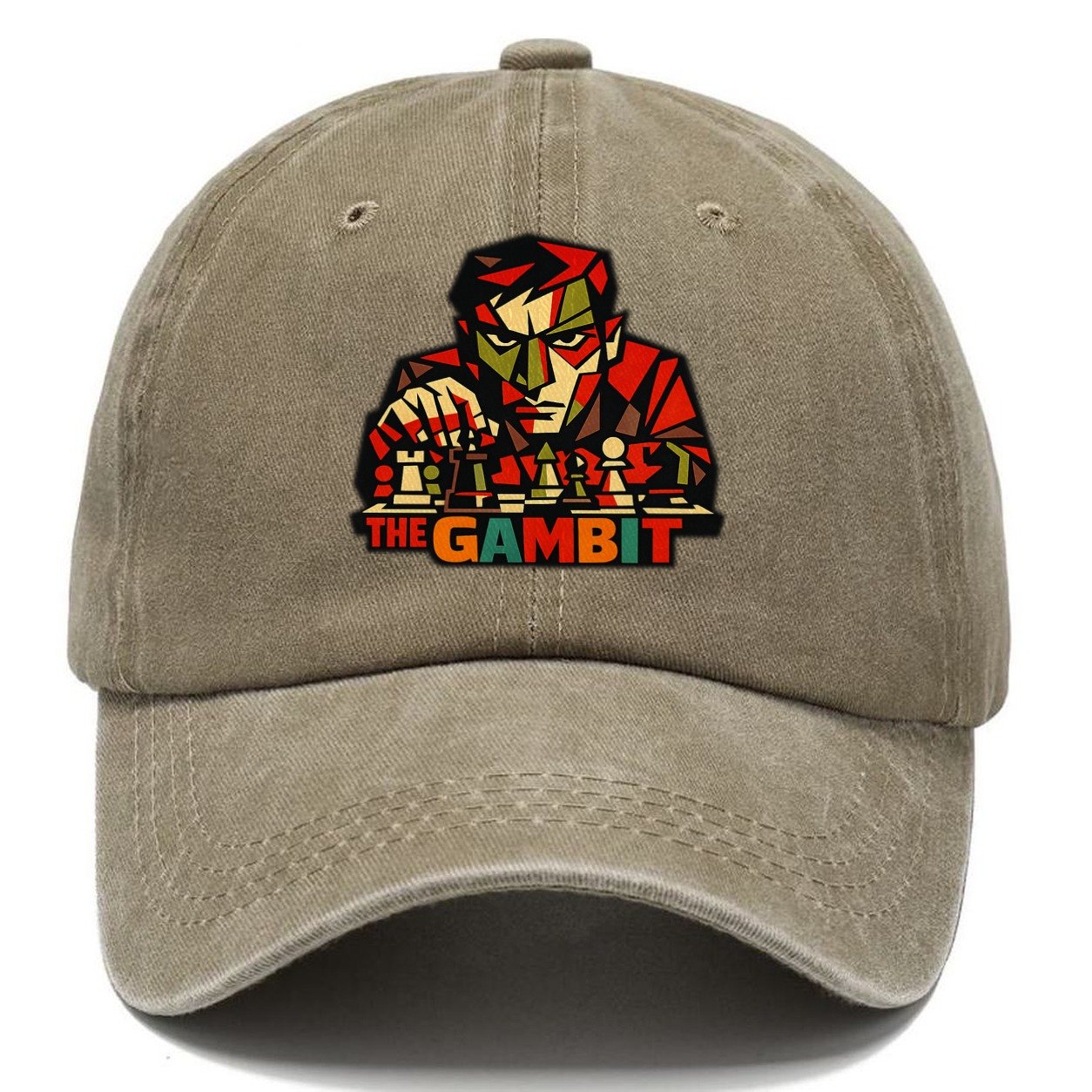 Man Leaning Over Chess Board One Classic Cap – Warm Sand