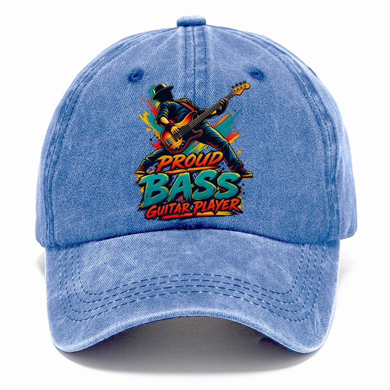 Proud Bass Guitar Player Music Instruments Classic Cap – Summer Sky