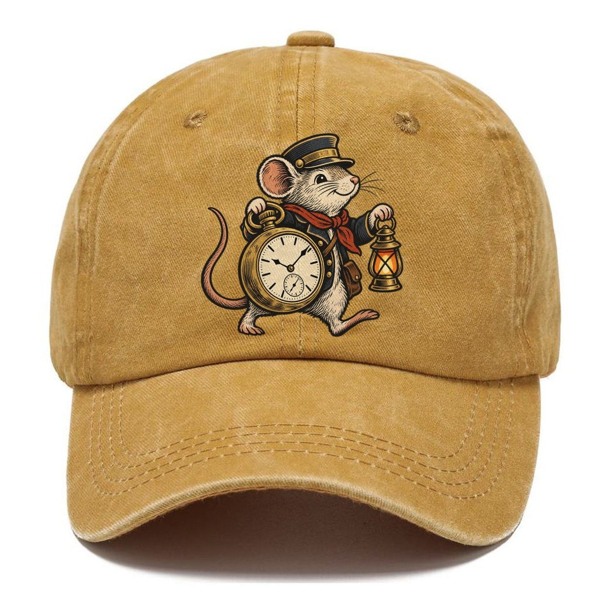 Mouse Train Conductor Sundown Familiars Classic Cap – Golden Harvest
