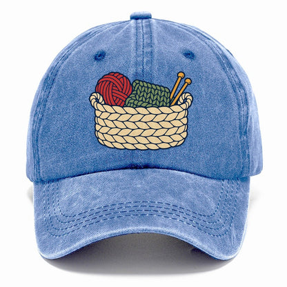 Unfinished Project Basket Yarn Crafts Classic Cap – Summer Sky