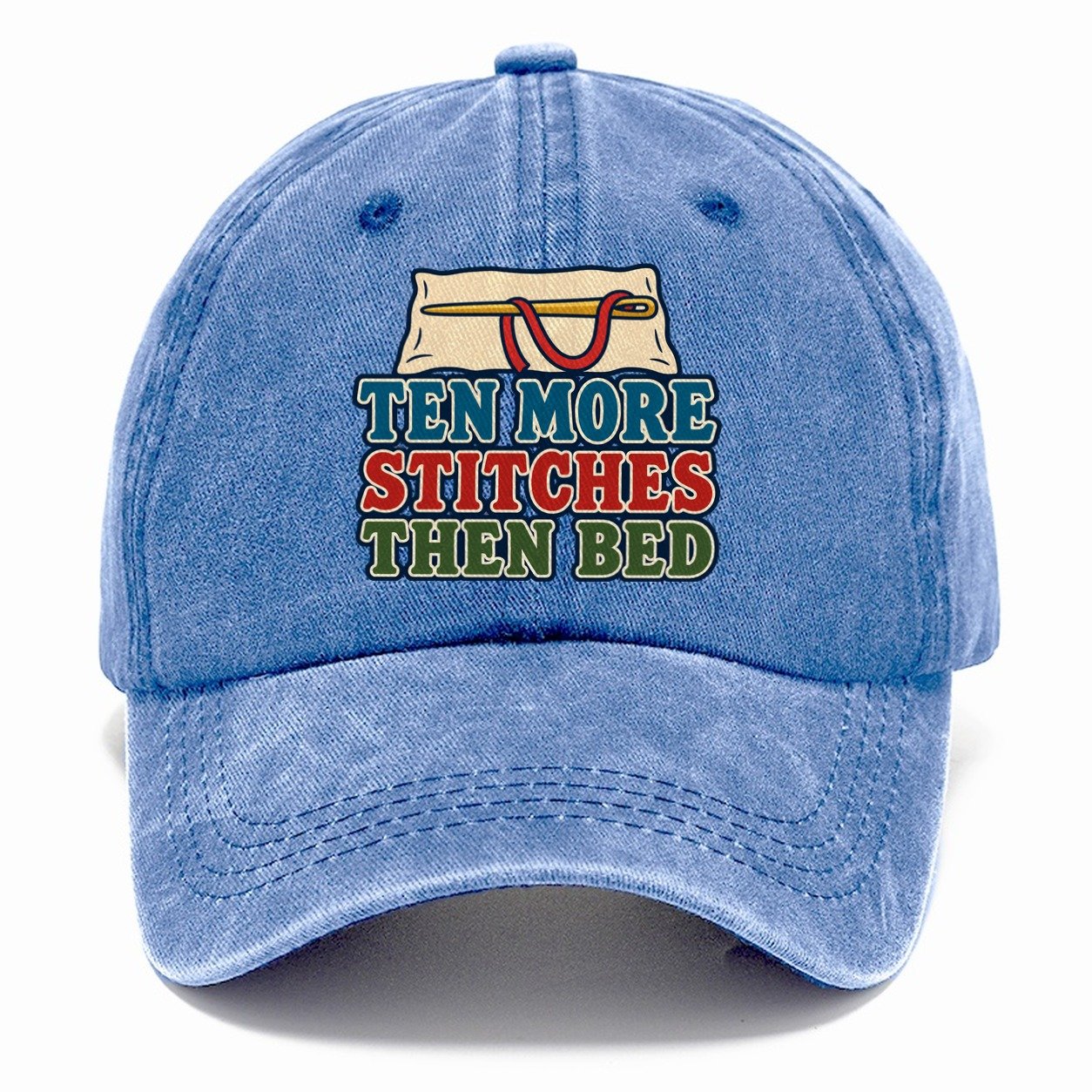 Ten More Stitches And Needlework Classic Cap – Summer Sky