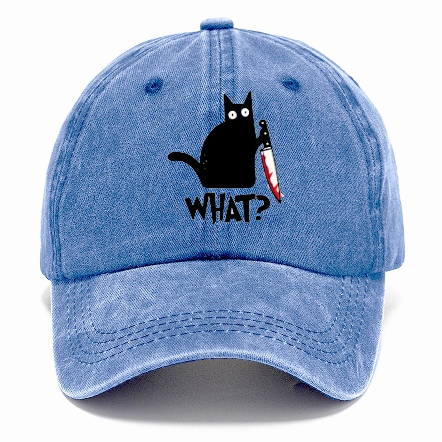 Black Cat What? Classic Cap – Summer Sky