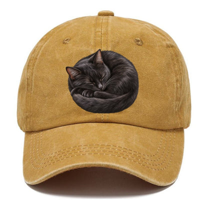 Black Cat Tail Crescent Nap Pastimes Companions Classic Cap – Golden Harvest
