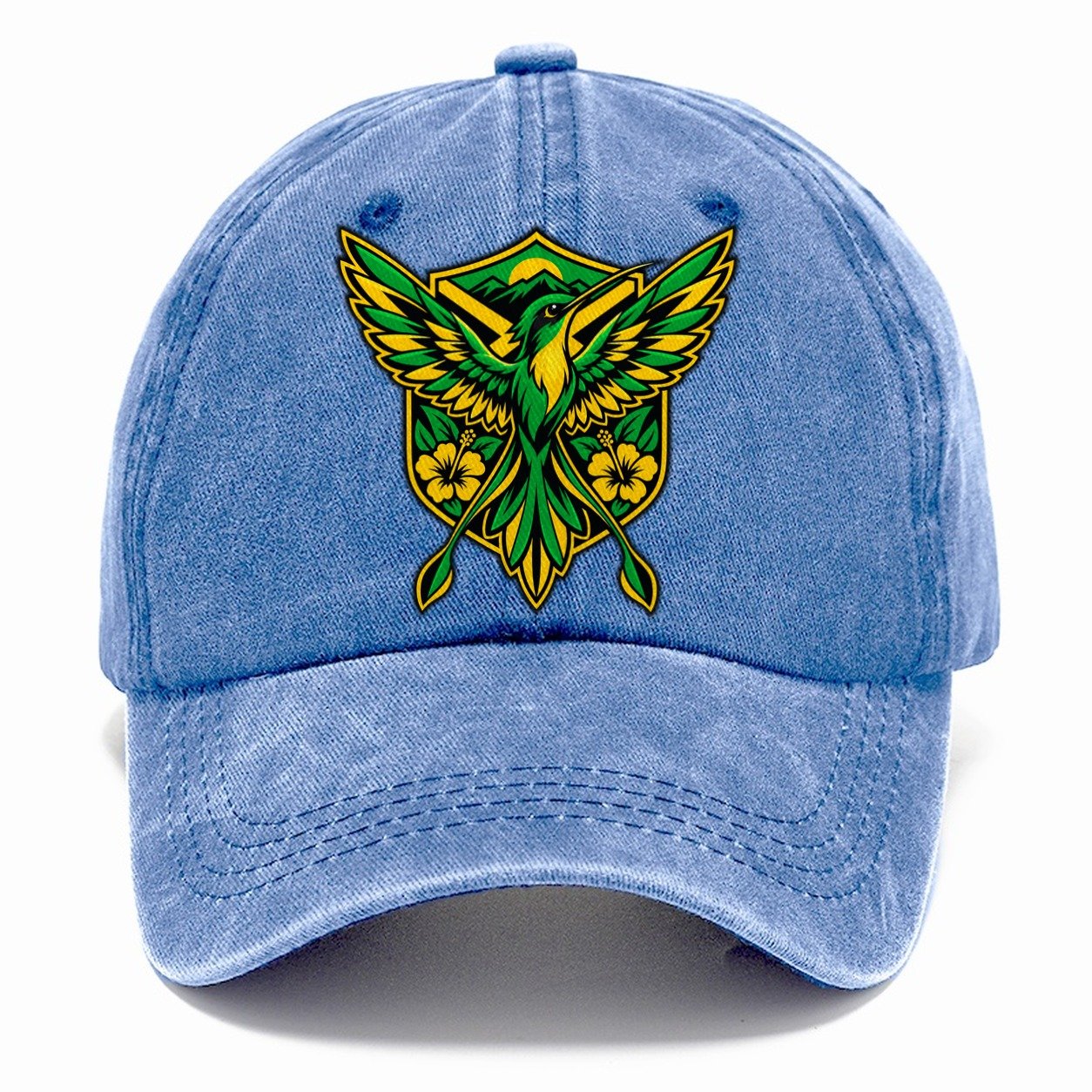 Jamaica Minimal Emblem Country Logos Classic Cap – Summer Sky
