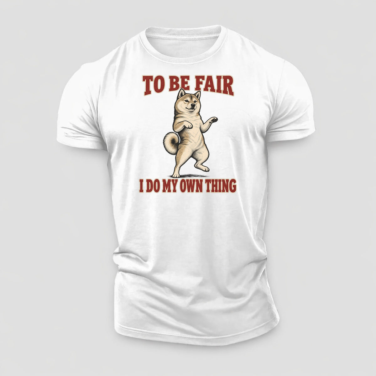 Shiba Inu Dog Declarations Cotton T-Shirt – White