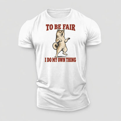 Shiba Inu Dog Declarations Cotton T-Shirt – White