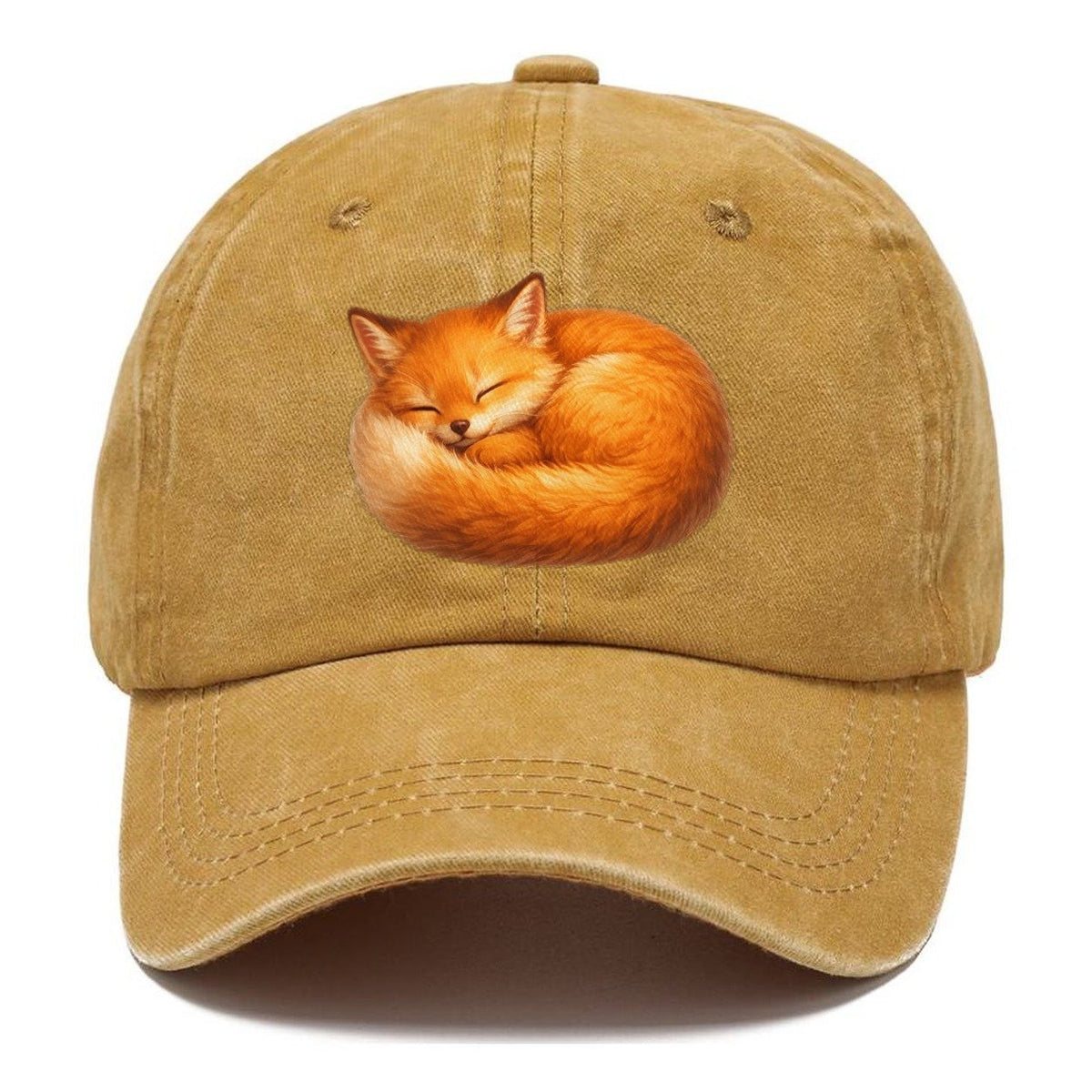 Sleeping Curled Fox Classic Cap – Golden Harvest