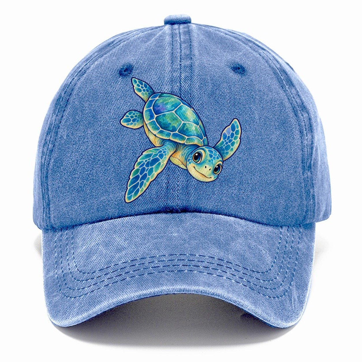 Sea Turtle Downward Glide Sea Sprite Classic Cap – Summer Sky