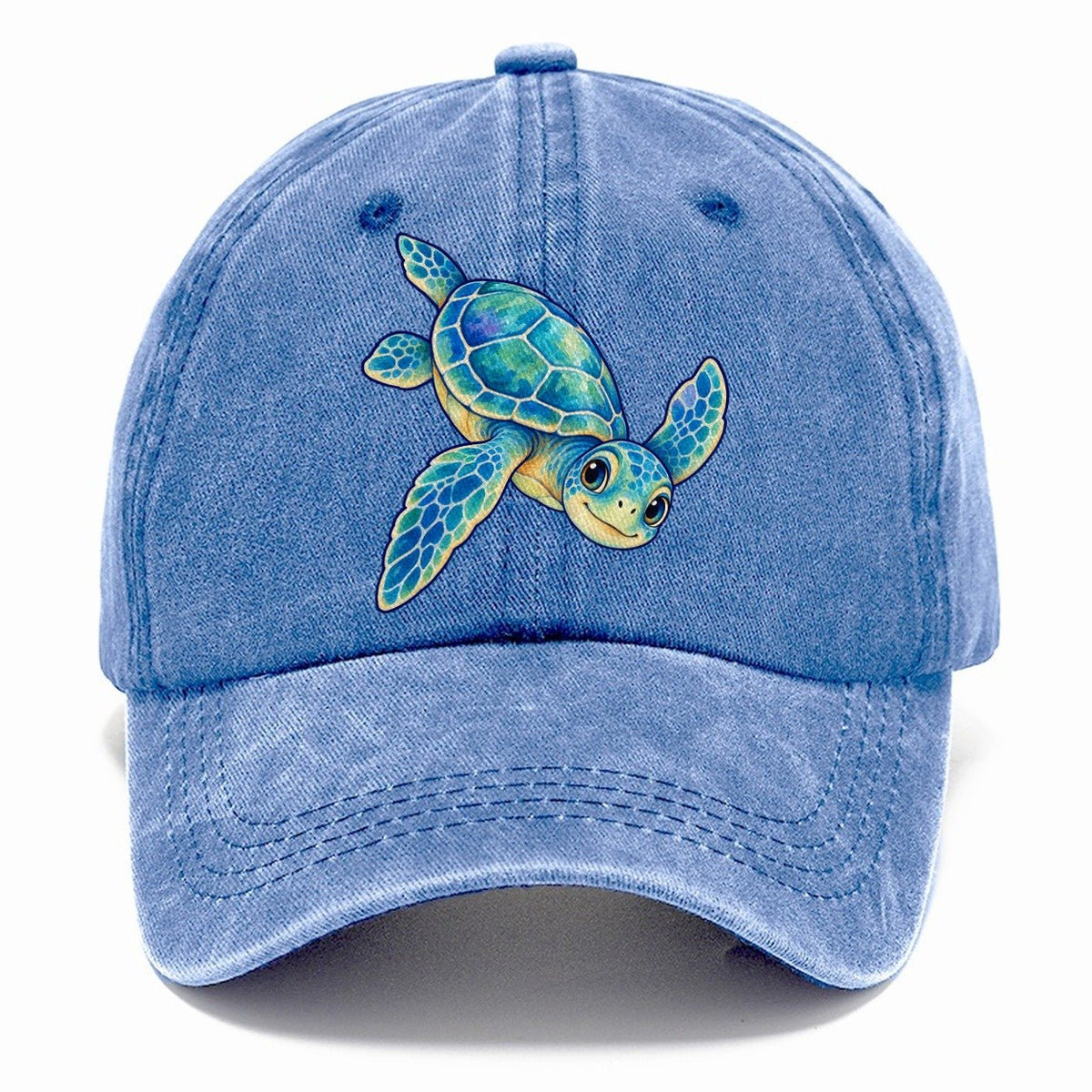 Sea Turtle Downward Glide Sea Sprite Classic Cap – Summer Sky