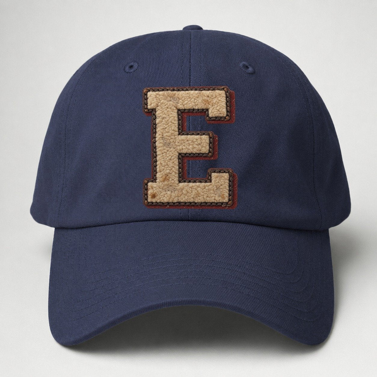 Varsity Chenille E Monogram Baseball Cap – Twilight Navy