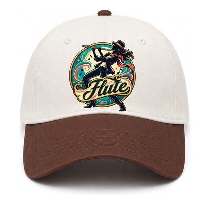 Flute Crest Two Tone Cap – Brown