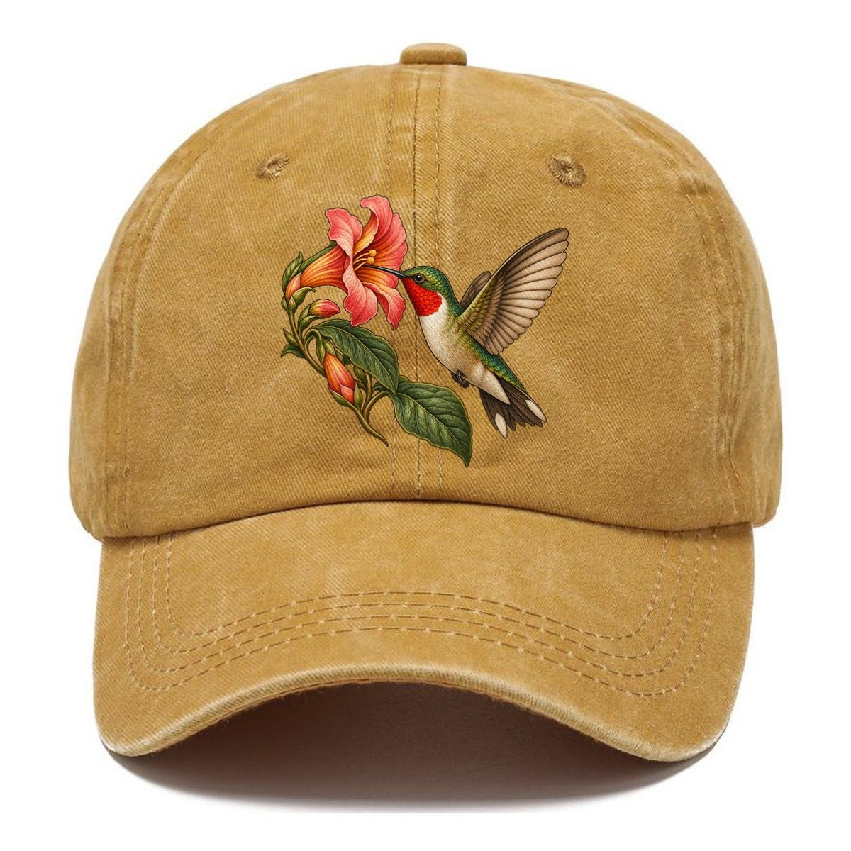 Hummingbird Trumpet Blossom Character Club Classic Cap – Golden Harvest