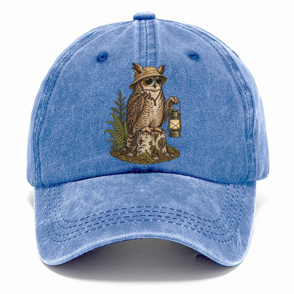Owl Night Shift Slow Camp Club Classic Cap – Summer Sky