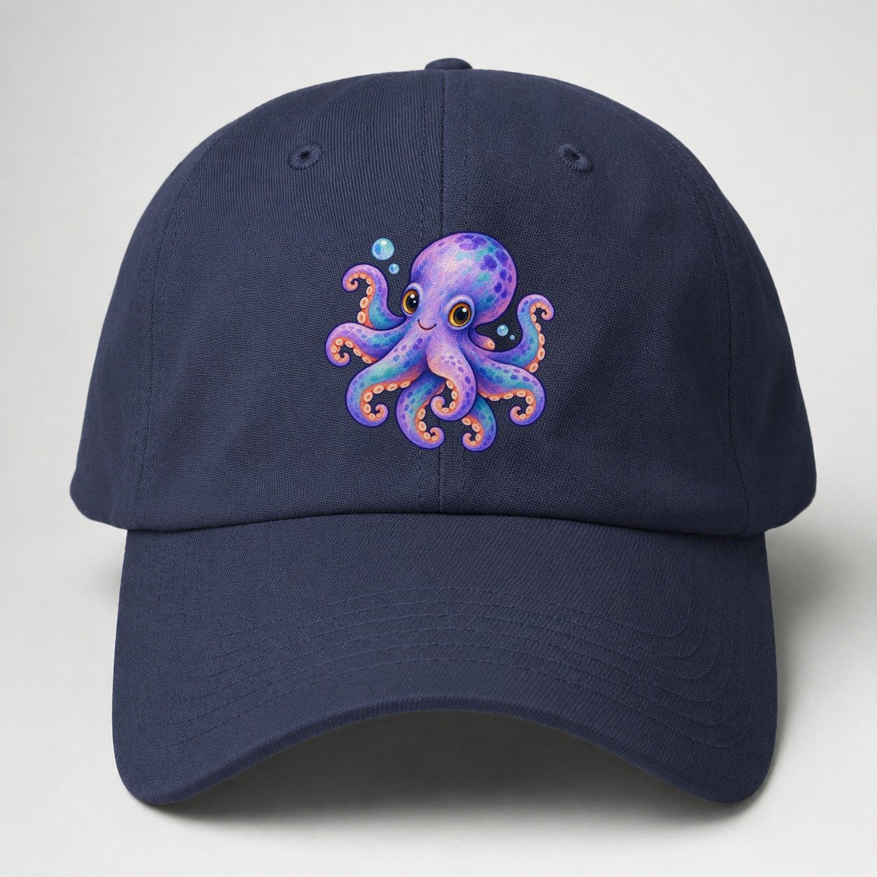 Octopus Playful Pinwheel Sea Sprite Baseball Cap – Twilight Navy