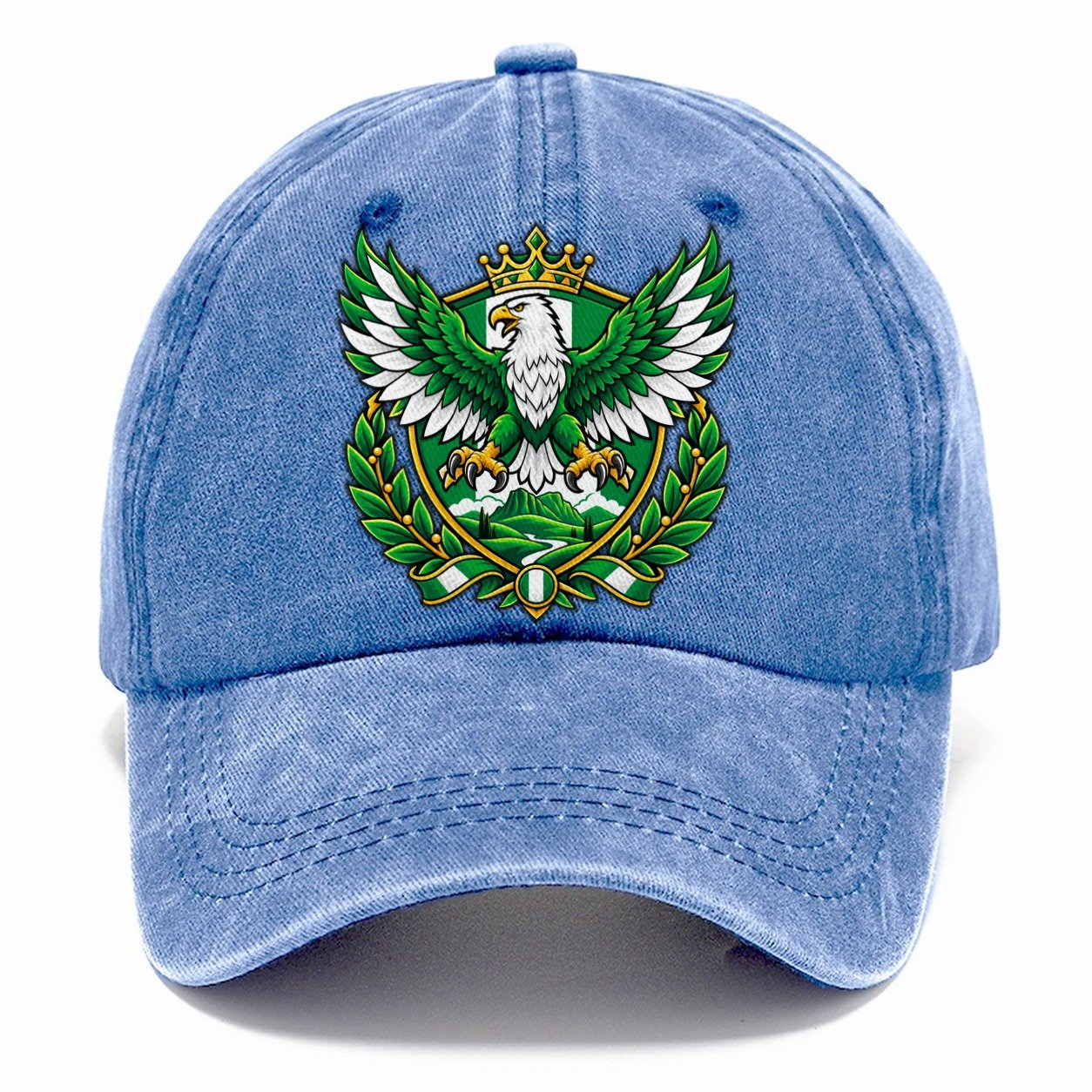 Nigeria Heraldic Crest Country Logos Classic Cap – Summer Sky