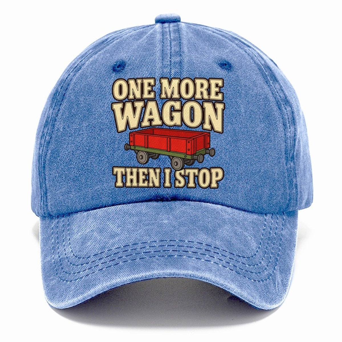 One More Wagon Then I Stop Model Railways Classic Cap – Summer Sky