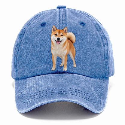 Shiba Inu Standing Top Breeds Classic Cap – Summer Sky
