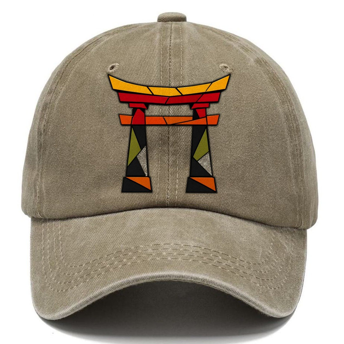 Torii Gate Geometric Classic Cap – Warm Sand