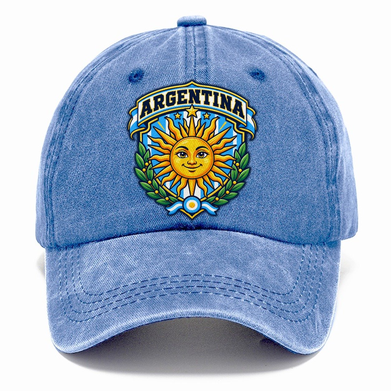 Argentina Retro Badge Country Logos Classic Cap – Summer Sky