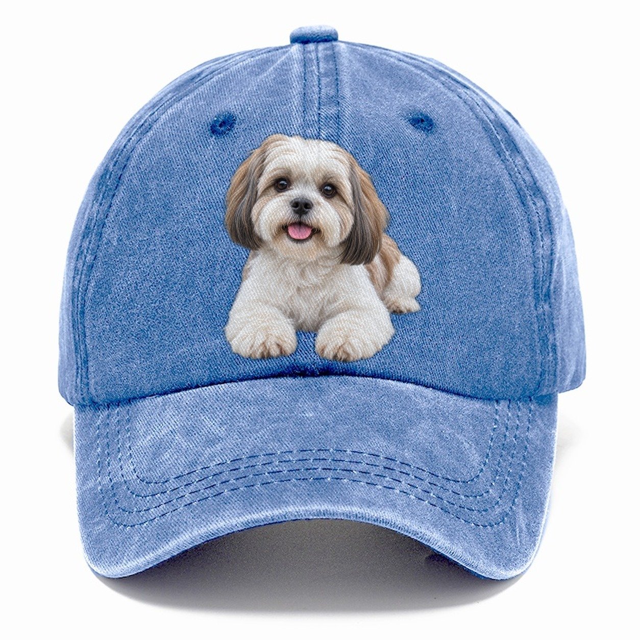 Shih Tzu Lying Down Top Breeds Classic Cap – Summer Sky
