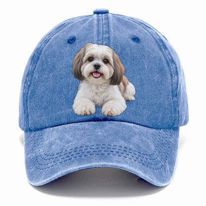 Shih Tzu Lying Down Top Breeds Classic Cap – Summer Sky