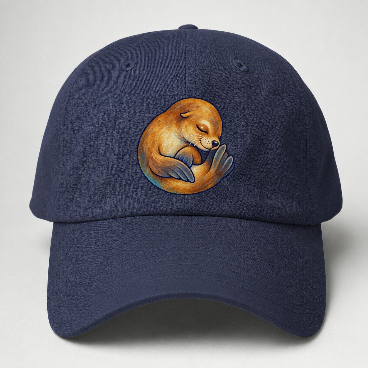 Sea Lion Curled Nap Sea Sprite Baseball Cap – Twilight Navy