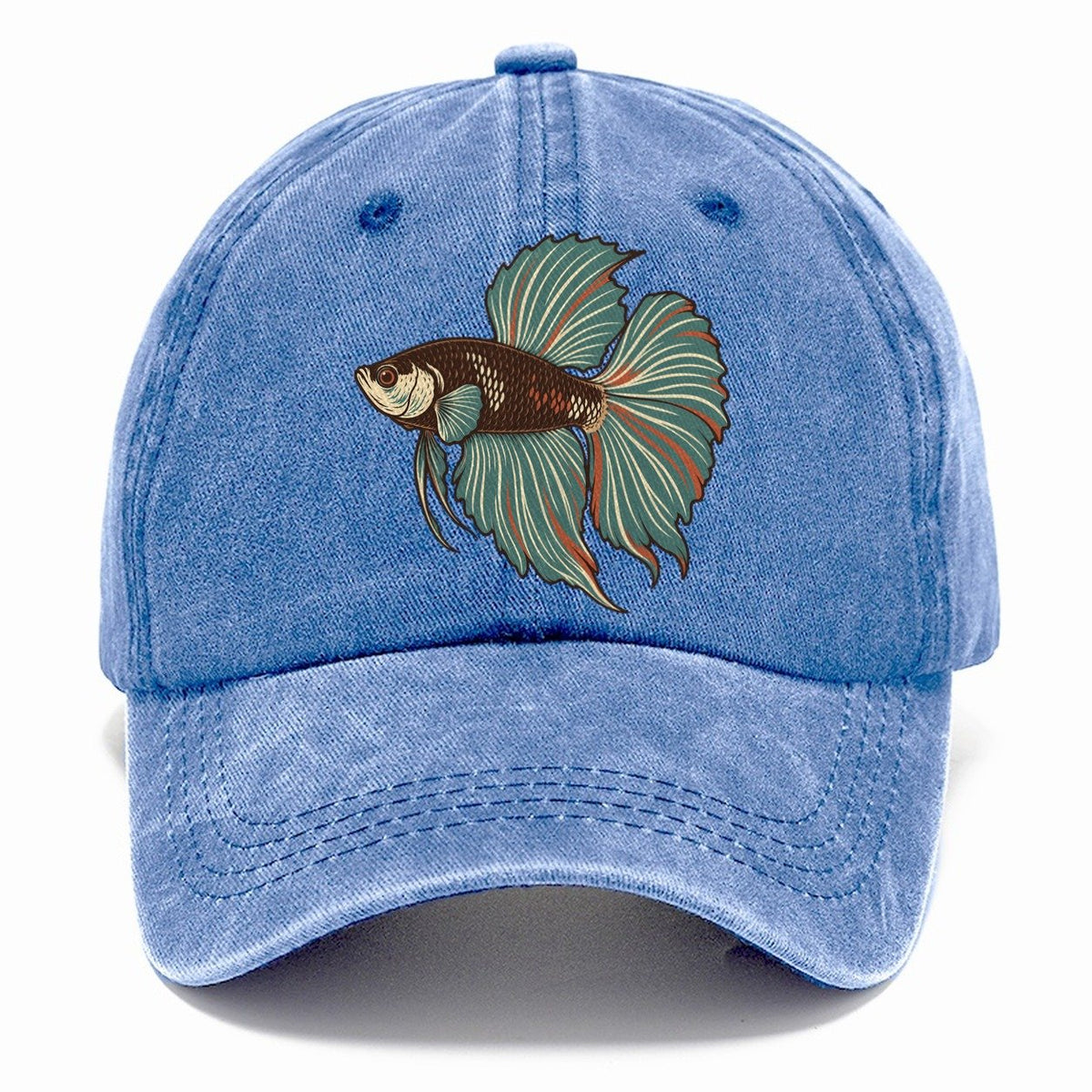 Betta Fin Silhouette Aquarium Keeping Classic Cap – Summer Sky