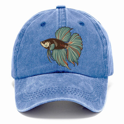Betta Fin Silhouette Aquarium Keeping Classic Cap – Summer Sky