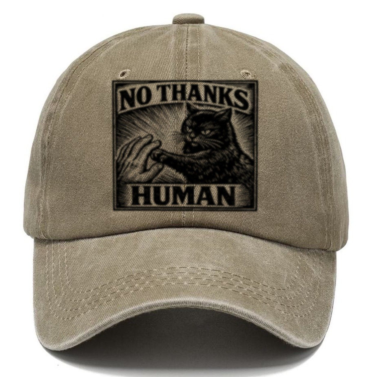 No Thanks Human Classic Cap – Warm Sand