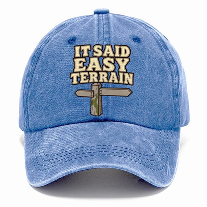 It Said Easy Terrain Geocaching Classic Cap – Summer Sky