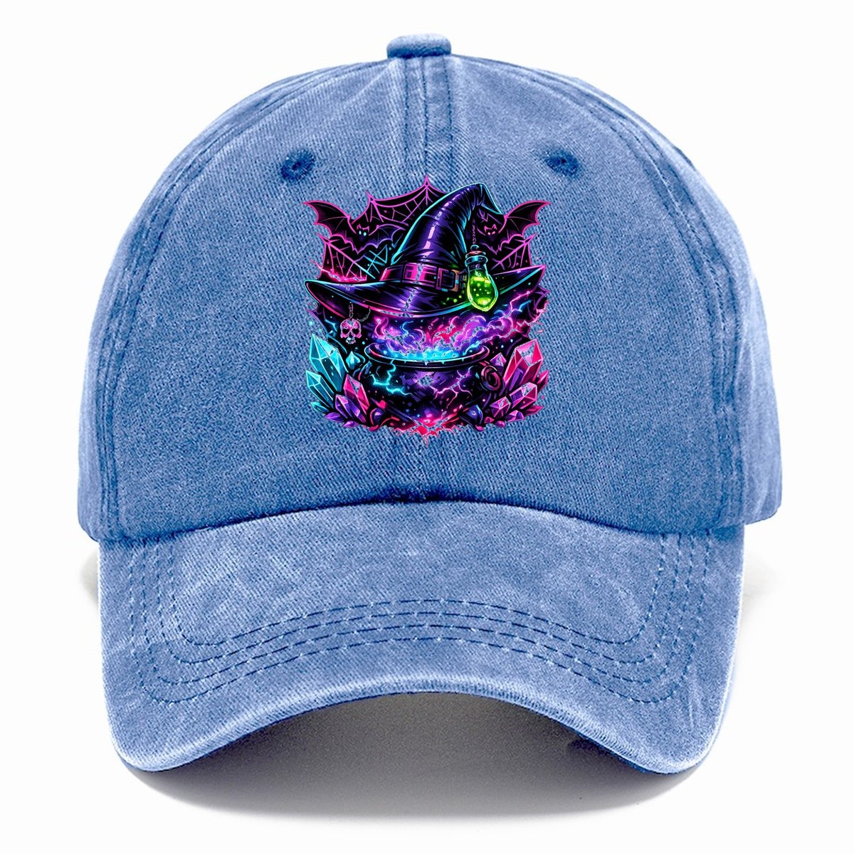 Neon Witch Cauldron Classic Cap – Summer Sky