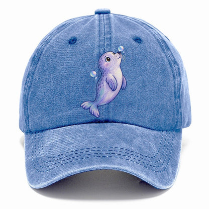Seal Bubble Snoot Sea Sprite Classic Cap – Summer Sky