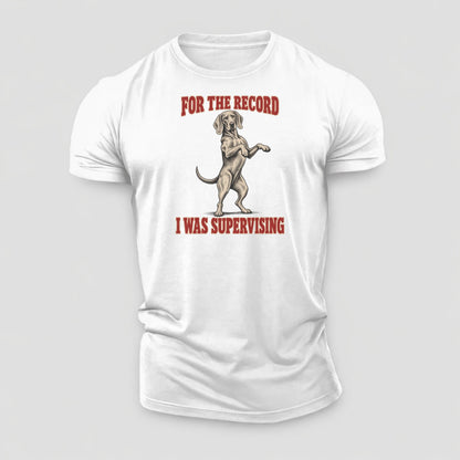 Weimaraner Dog Declarations Cotton T-Shirt – White