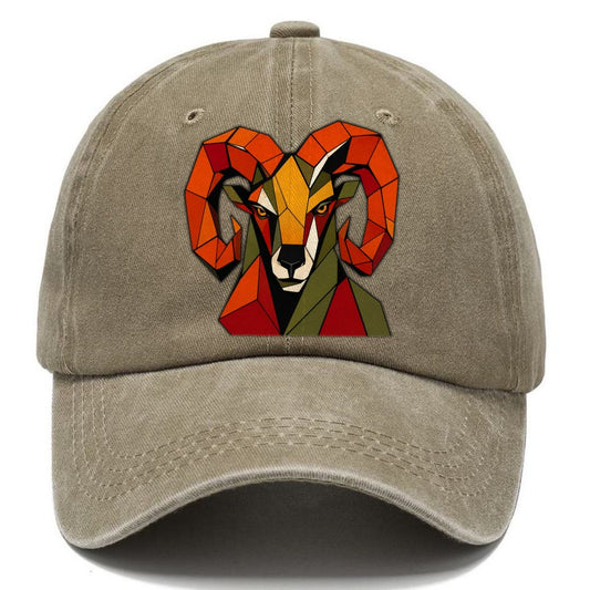 Ram Curled Horns Classic Cap – Warm Sand